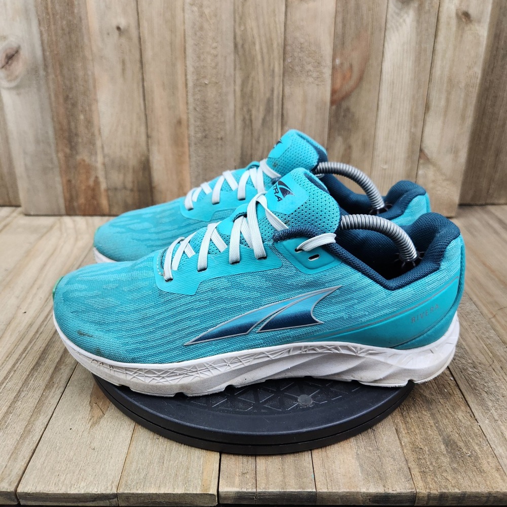 Altra Rivera Running Shoes Womens 7.5 Teal Aqua Blue Athletic AL0A4VQV324